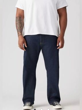 Levis 501 Original Mens Stretch Jeans 50X30 Big & Tall Dark Blue 51 NWT MSRP $79